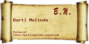 Bartl Melinda névjegykártya